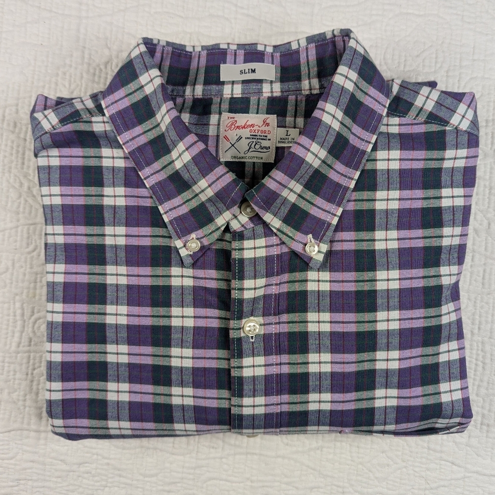 J. Crew Re-Imagine Oxford Button Down Men's L Slim - Picture 4 of 16